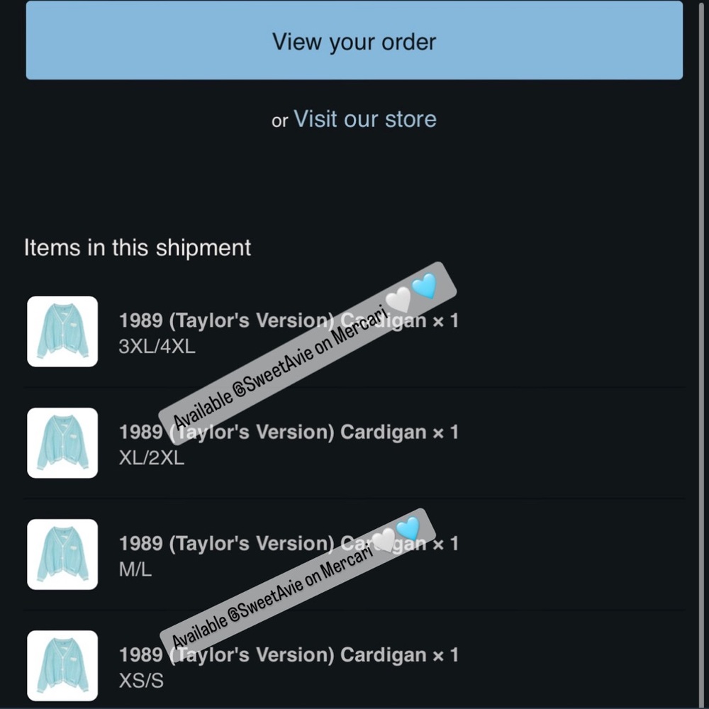 1989 Cardigan (Taylor’s Version) Offical Taylor Swift Merch / Cardigan NEW - Picture 9 of 17